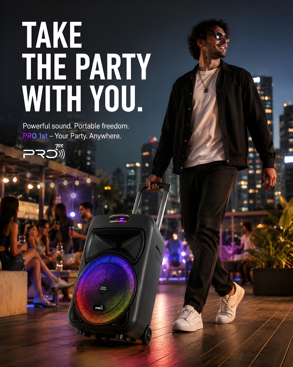 PRO-1ST Party Box Portable Bluetooth Speaker