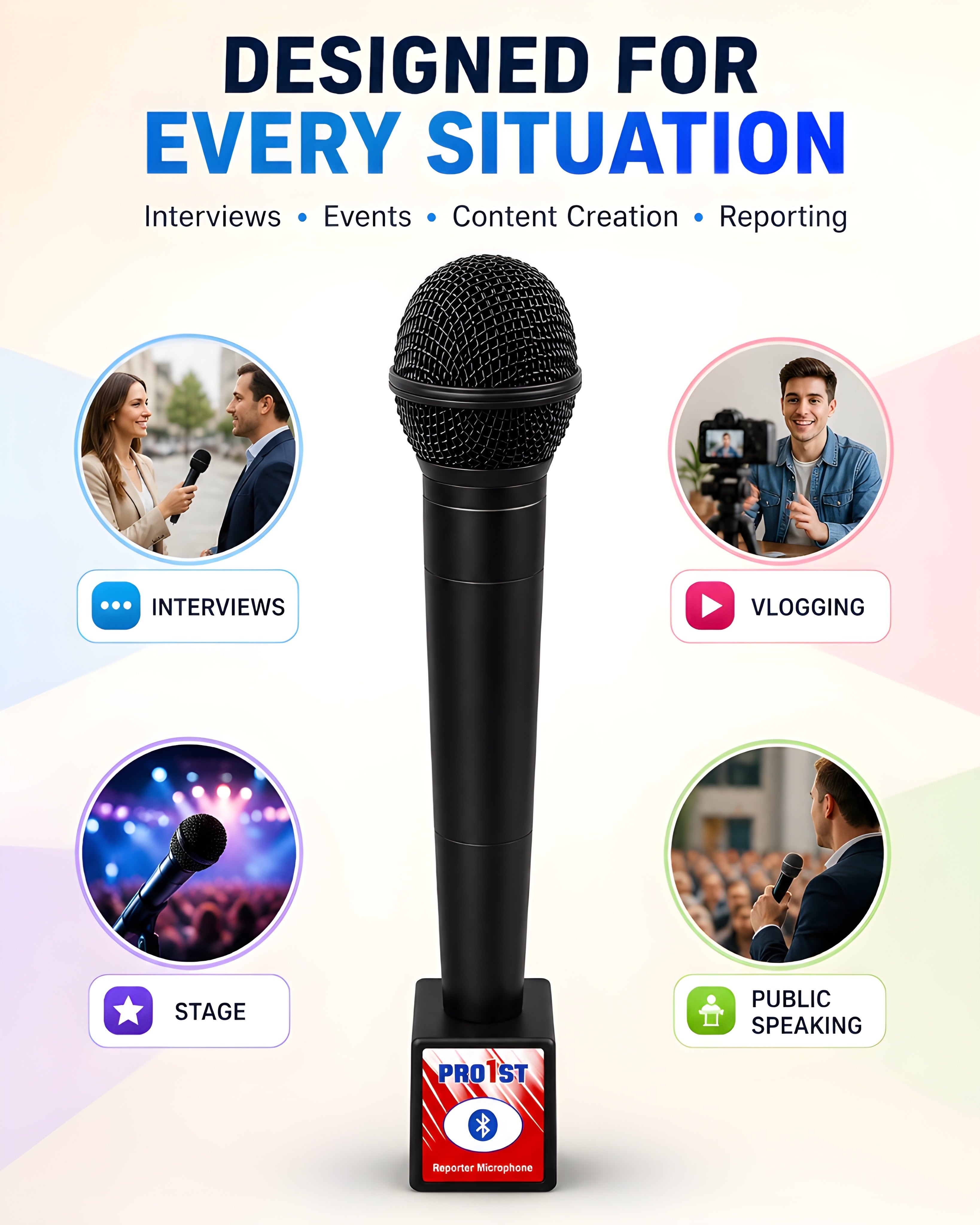 PRO 1st Bluetooth Reporter Microphone
