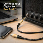 PRO1ST Professional USB Type-C to 6.35mm (1/4") TS Mono Jack Audio Cable