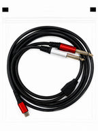Pro 1st Type-C 2P/38 Dual 6.35mm (1/4") Jack to USB Type-C Professional Audio Cable — 2.0 Mtr