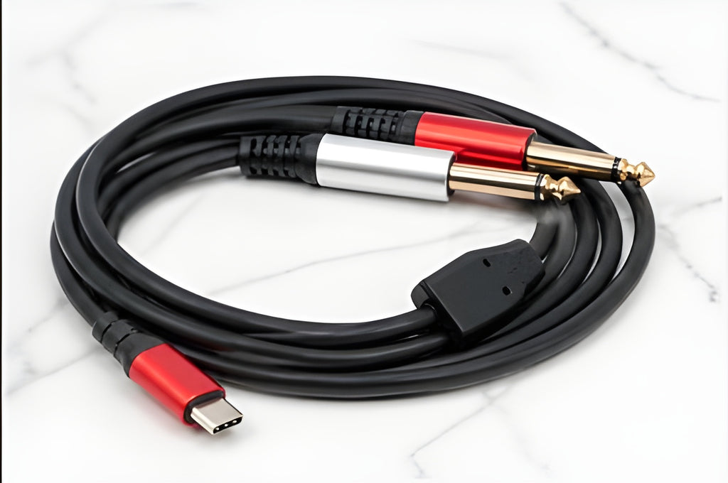 Pro 1st Type-C 2P/38 Dual 6.35mm (1/4") Jack to USB Type-C Professional Audio Cable — 2.0 Mtr