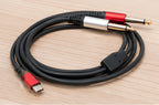 Pro 1st Type-C 2P/38 Dual 6.35mm (1/4") Jack to USB Type-C Professional Audio Cable — 2.0 Mtr