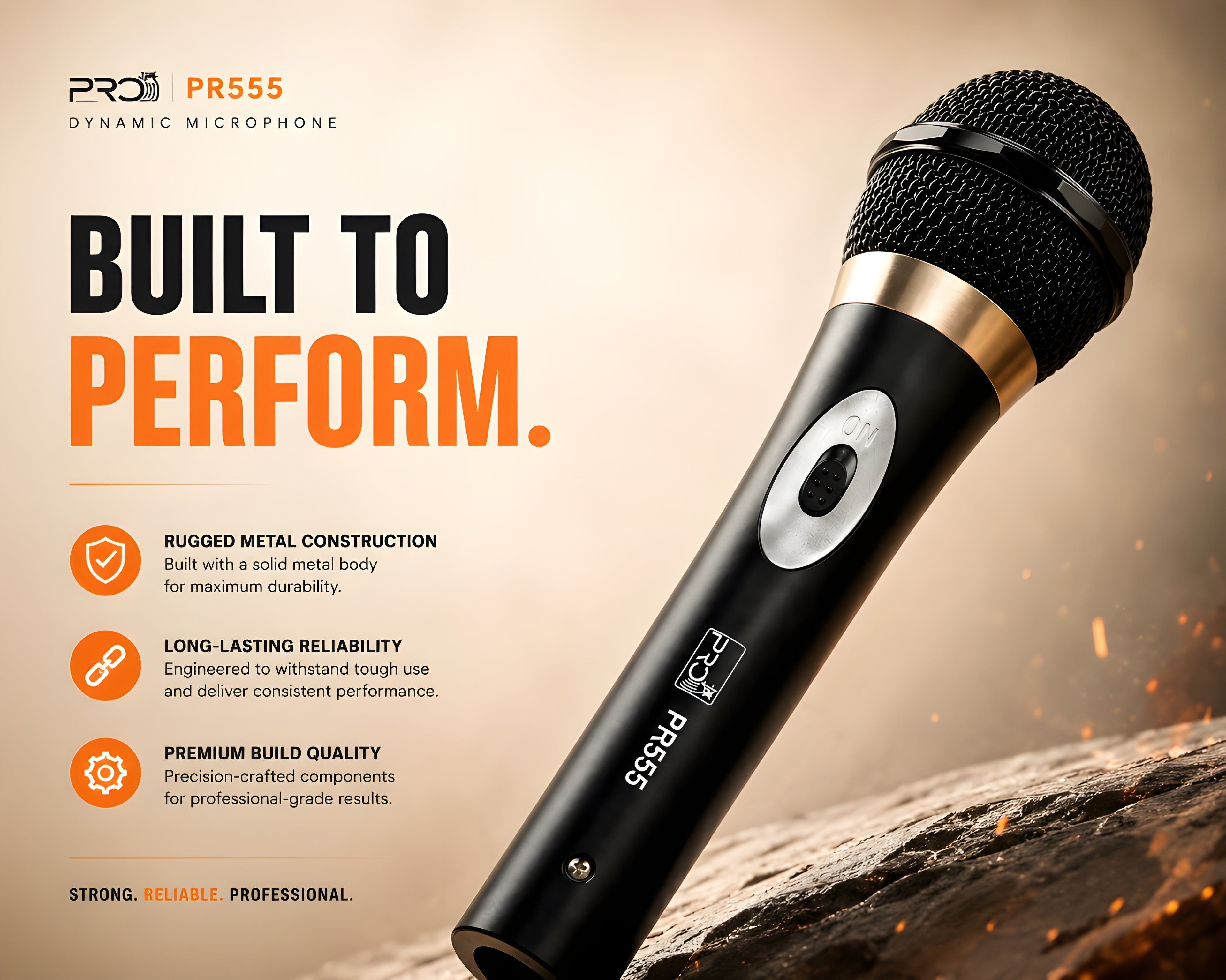 PRO1ST PR555 Dynamic Handheld Microphone