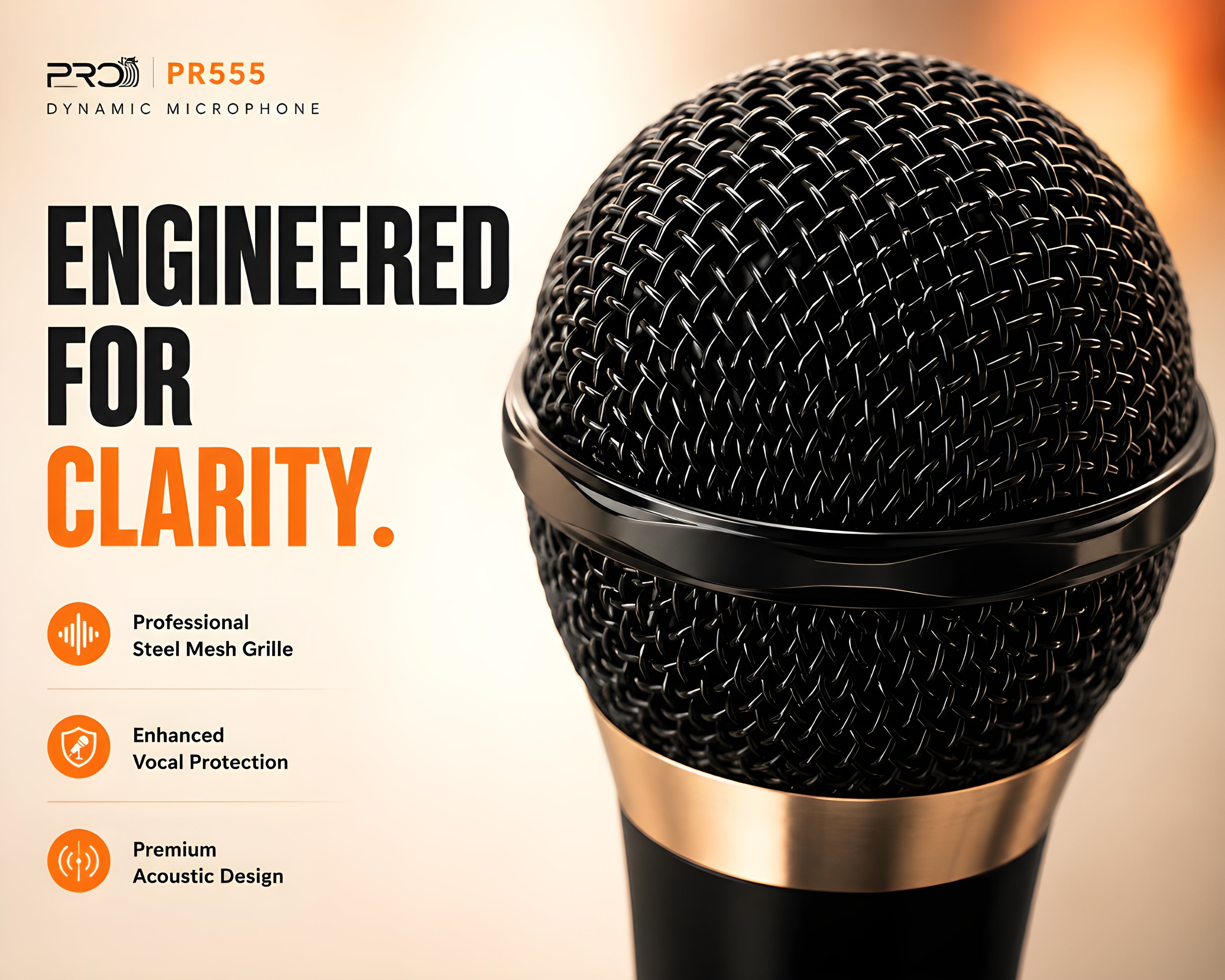 PRO1ST PR555 Dynamic Handheld Microphone