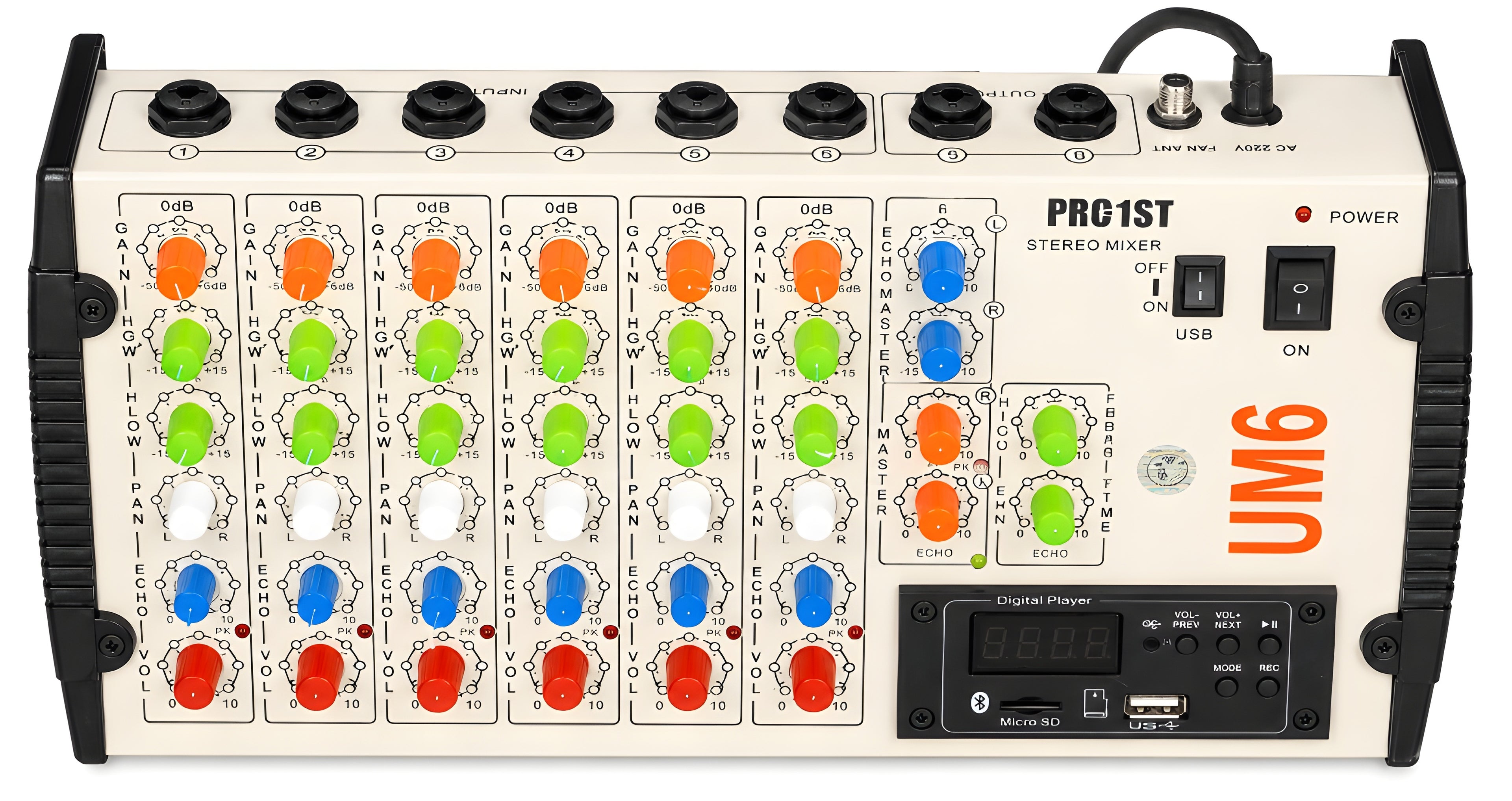 PRO-1ST Stereo Echo Audio Mixer