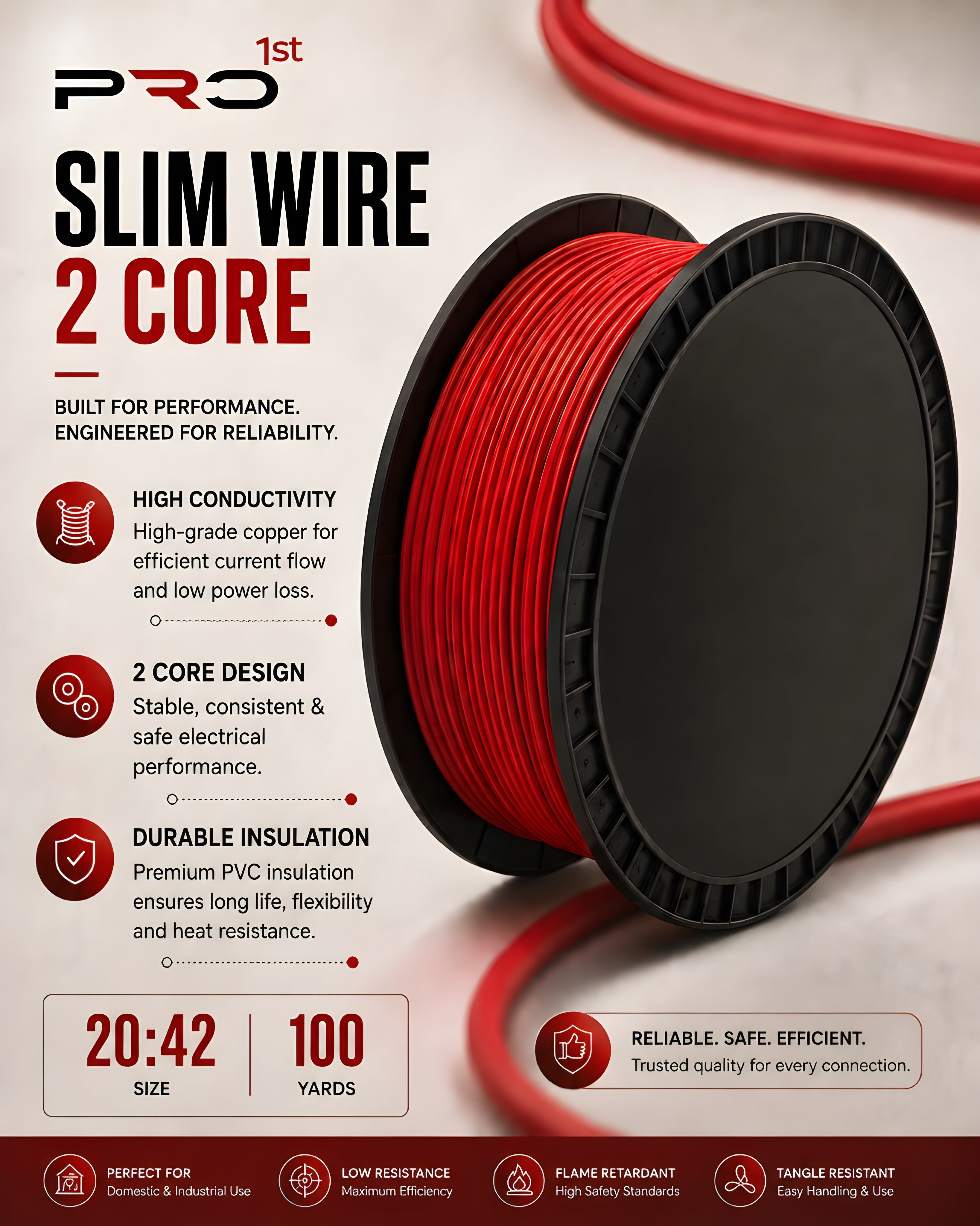 PRO-1ST Professional Speaker Wire Roll