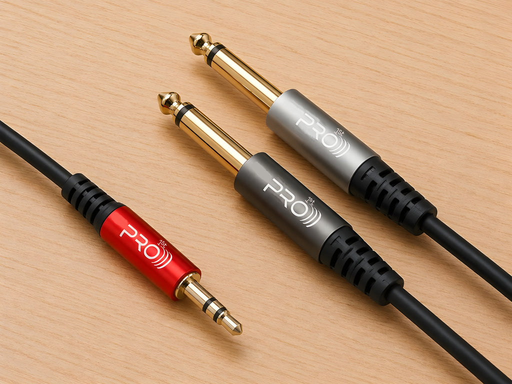 PRO-1ST 3.5mm Stereo to Dual 6.35mm Mono Audio Cable