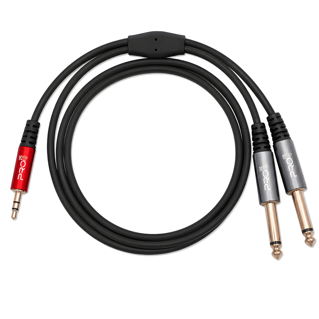 PRO-1ST 3.5mm Stereo to Dual 6.35mm Mono Audio Cable