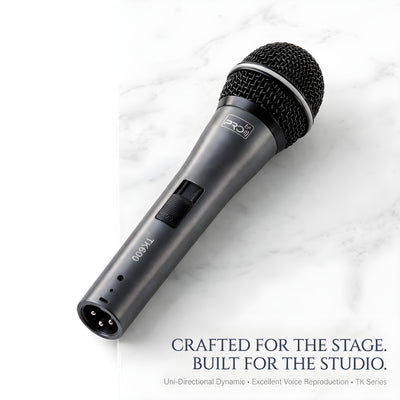 Pro 1st TK600 Professional Uni-Directional Dynamic Microphone with Mic Clip & XLR Cable