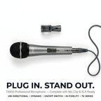 Pro 1st TK600 Professional Uni-Directional Dynamic Microphone with Mic Clip & XLR Cable
