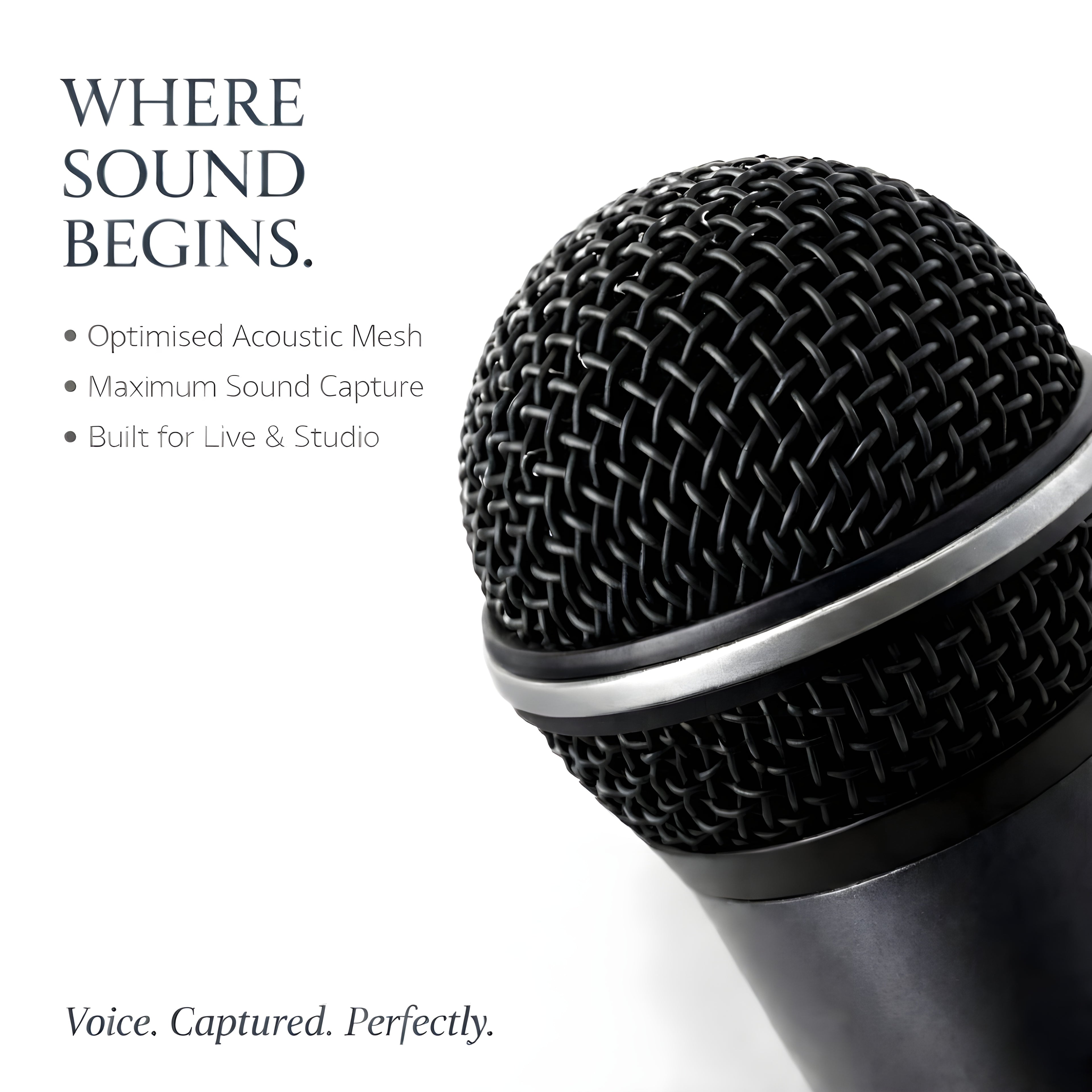 Pro 1st TK600 Professional Uni-Directional Dynamic Microphone with Mic Clip & XLR Cable