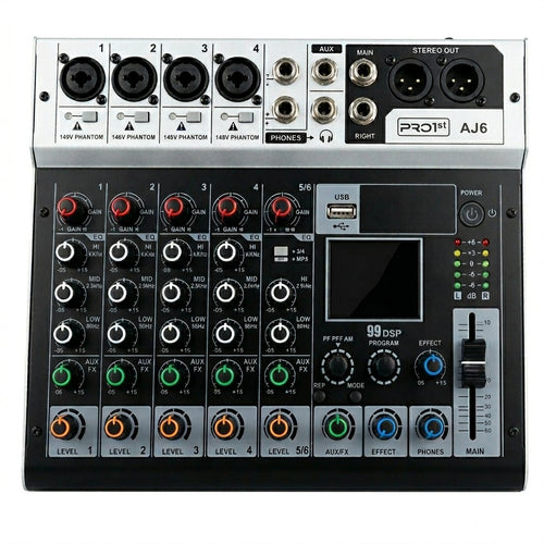 PRO 1st AJ6 Professional Audio Mixer