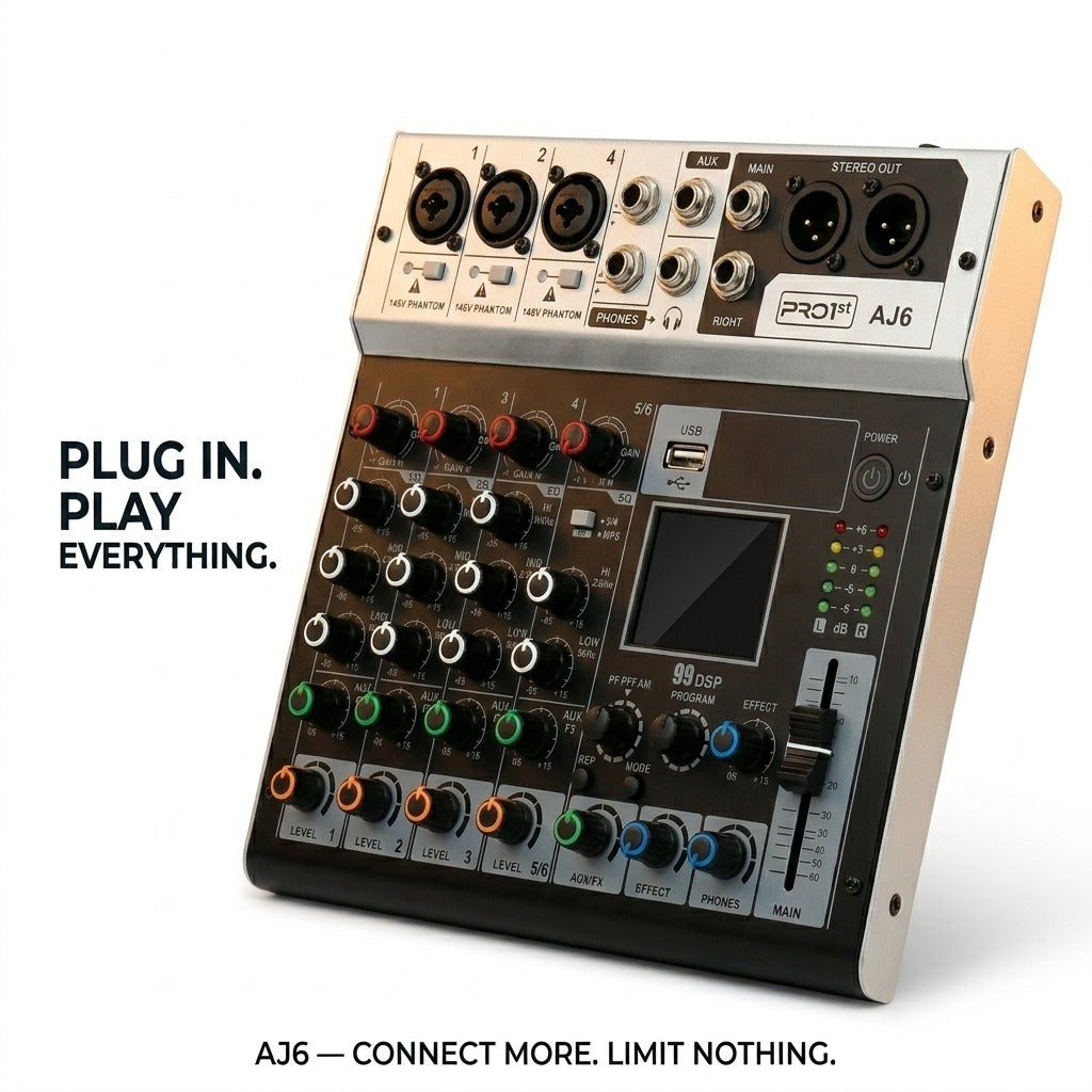 PRO 1st AJ6 Professional Audio Mixer